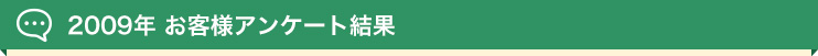 2009年 お客様アンケート結果